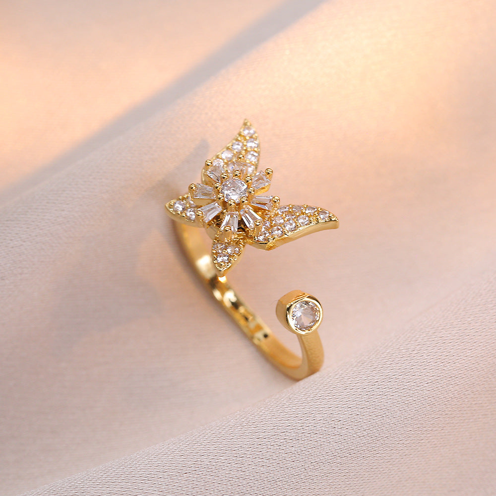 Rotatable Butterfly Necklace